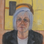 zelfportret tekening in pastelkrijt zelfportret tekening in pastelkrijt