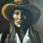 Native Lady with Hat