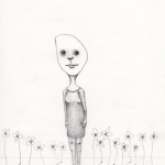 Girl and flowers Girl and flowers