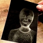 Silverpoint on black paper Silverpoint on black paper