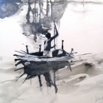 THE FLOOD/ studie man op vlot THE FLOOD/ studie man op vlot