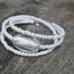 Armband spiraal silverfoil kraal Armband spiraal silverfoil kraal