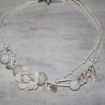 Ketting leren bloem Ketting leren bloem