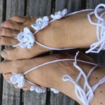 Barefoot sandalen 3 bloemetjes Barefoot sandalen 3 bloemetjes