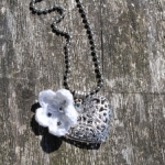 Ketting hartje bloem Ketting hartje bloem