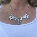 Ketting rocailles punten wit Ketting rocailles punten wit