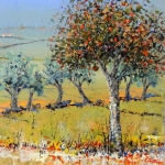 orange tree and green fields orange tree and green fields
