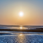 Zonsopkomst boven het Wad Zonsopkomst boven het Wad