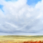 weids landschap met papavers weids landschap met papavers
