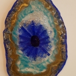 geode blauw glas geode blauw glas