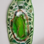 geode groen met stukjes tifanyglas geode groen met stukjes tifanyglas