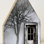 Huis met deur en boom Huis met deur en boom