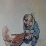 Meisje met kip Meisje met kip
