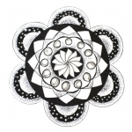 Zwart/wit mandala Zwart/wit mandala