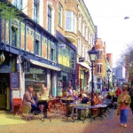 Oude Binnenweg richting stad Oude Binnenweg richting stad