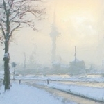 Euromast in de nevel Euromast in de nevel