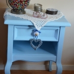 Ladekastje in acrylverf korenblauw Ladekastje in acrylverf korenblauw