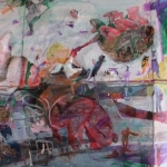 Meerzicht 220x106cm. Meerzicht 220x106cm.