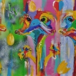 STRUISVOGELS MET JONG STRUISVOGELS MET JONG