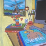 Kunstboeken op mijn buro Kunstboeken op mijn buro