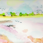 Huisjes bij het meer Huisjes bij het meer