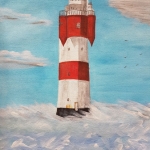 Vuurtoren bij storm Vuurtoren bij storm