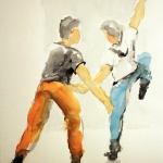 Twee dansende mannen