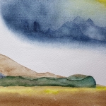 Sereen landschap met wolken reflectie. Sereen landschap met wolken reflectie.