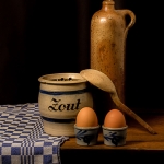 Compositie met zoutvat Compositie met zoutvat