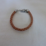 gevlochten naturel leren armband gevlochten naturel leren armband