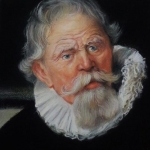 Detail van de Scheepsbouwmeester en zijn vrouw Detail van de Scheepsbouwmeester en zijn vrouw