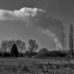 Landschap met kerncentrale Landschap met kerncentrale