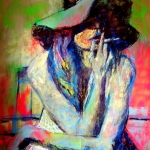 vrouw met sigaret vrouw met sigaret