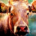 Koe portret I, koeienschilderij Koe portret I, koeienschilderij