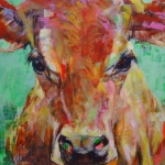 Koe portret VIII, koeienschilderij Koe portret VIII, koeienschilderij