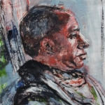Portret schets man Portret schets man
