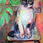 Poes op stoel Poes op stoel