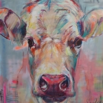 Koe portret 'Sweet lady Jane' koeienschilderij Koe portret 'Sweet lady Jane' koeienschilderij
