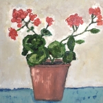 Geranium in een pot Geranium in een pot