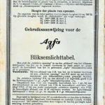 Belichtingstabel Belichtingstabel
