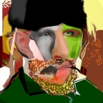 Portret van Van Gogh met nieuw oor Portret van Van Gogh met nieuw oor