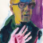 Zelfportret met hand op hart Zelfportret met hand op hart