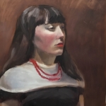 Vrouw met rode lippen Vrouw met rode lippen