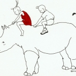 Fien en Tim op rhino Fien en Tim op rhino