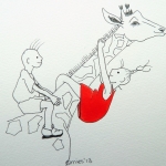 Fien en Tim en giraffe Fien en Tim en giraffe