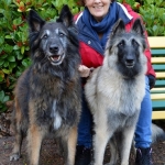 Astrid met haar honden Astrid met haar honden