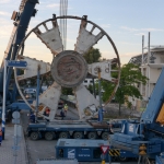 Verplaatsen Graafwiel Tunnelboor Verplaatsen Graafwiel Tunnelboor
