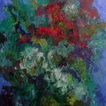 Expressionistisch bloemschilderij Expressionistisch bloemschilderij