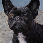 Franse bulldog acrylschilderij Franse bulldog acrylschilderij