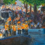 Feestmuziek op de Amsterdamse gracht Feestmuziek op de Amsterdamse gracht